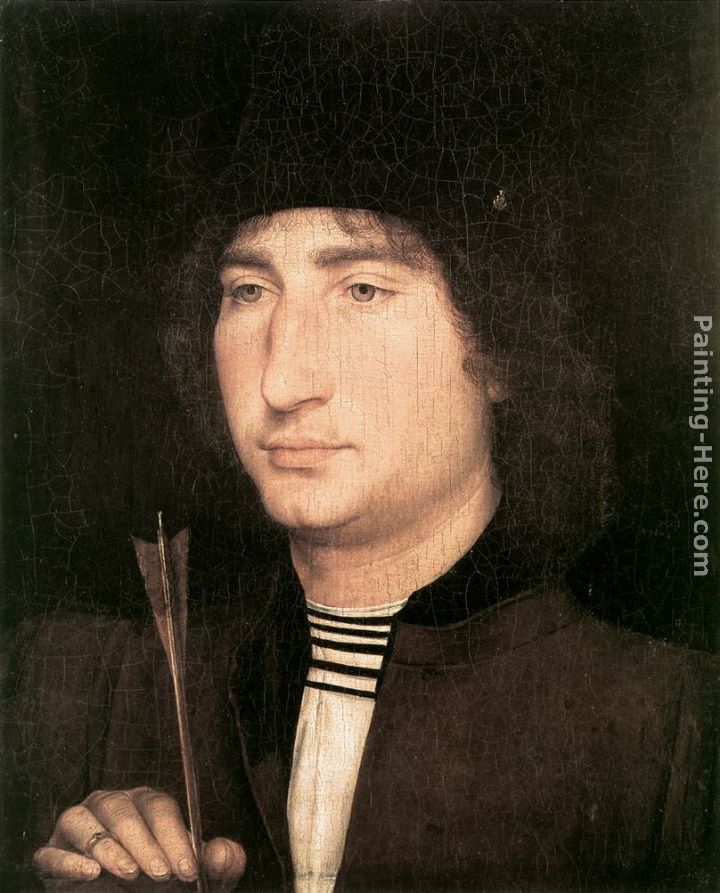 Portrait of a Man with an Arrow painting - Hans Memling Portrait of a Man with an Arrow art painting